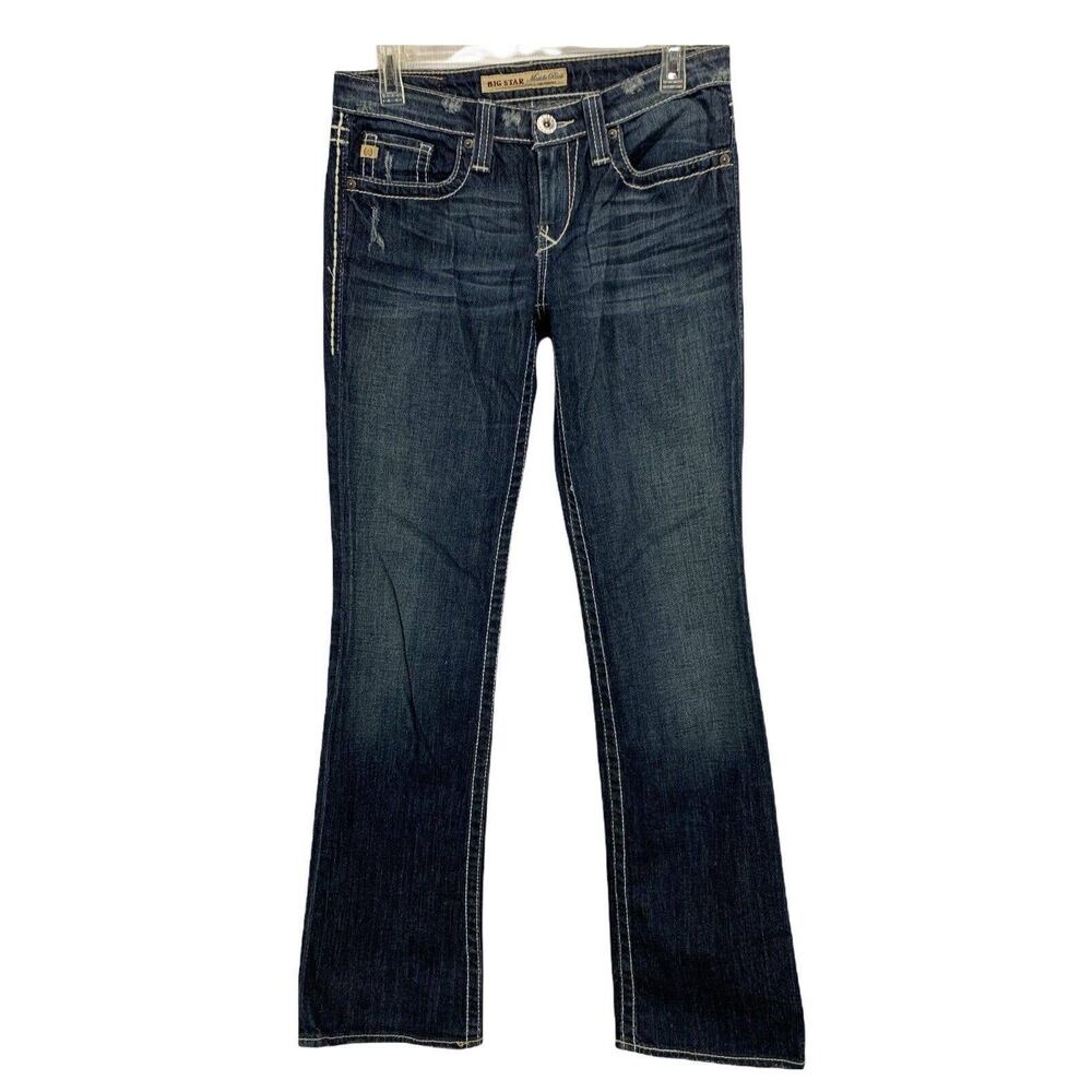Big Star Womens Jeans Size 26 L Maddie Boot Stretch Distressed Denim Embellished